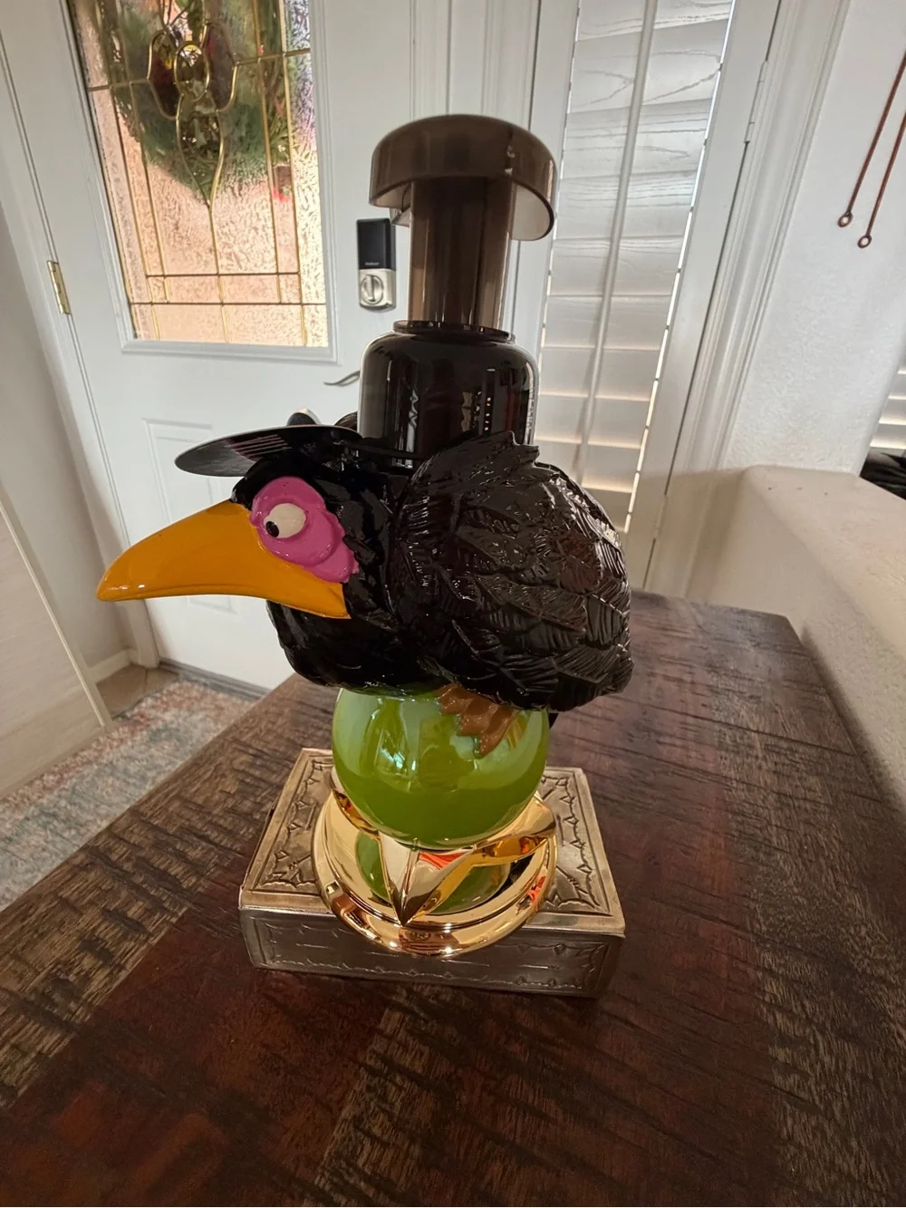 BBW Disney Malificient Villain Raven Soap Dispenser with Gold Base
